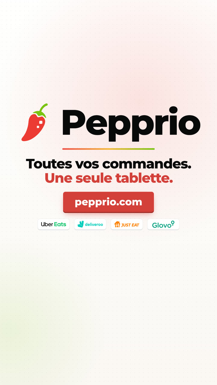 Pepprio — toutes vos commandes, une seule tablette